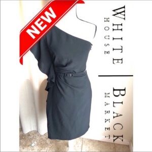 White House Black Market Black One-Shoulder Dress